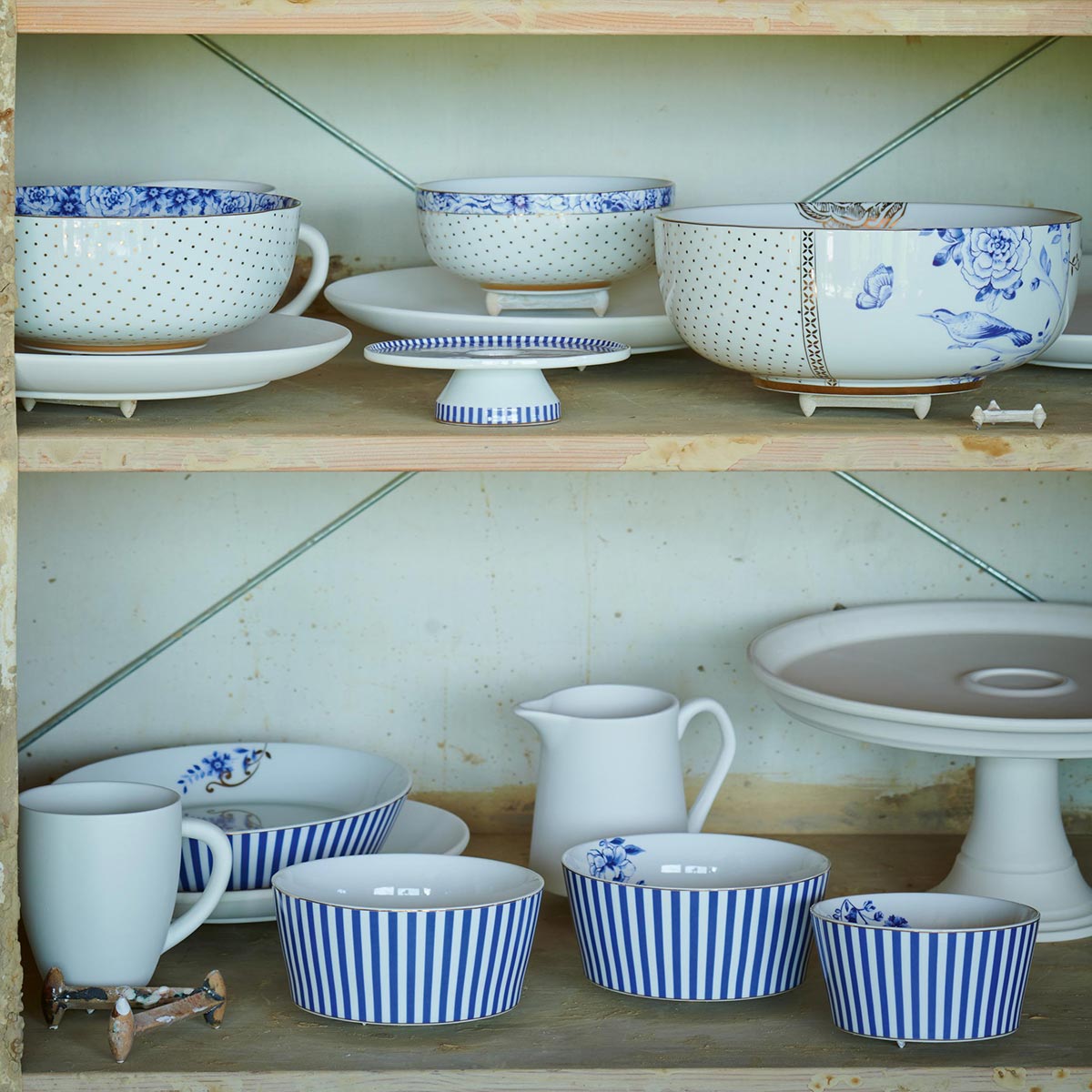 Pip Studio Royal Stripes Mavi Porselen Kase 51003166 Fiyatı