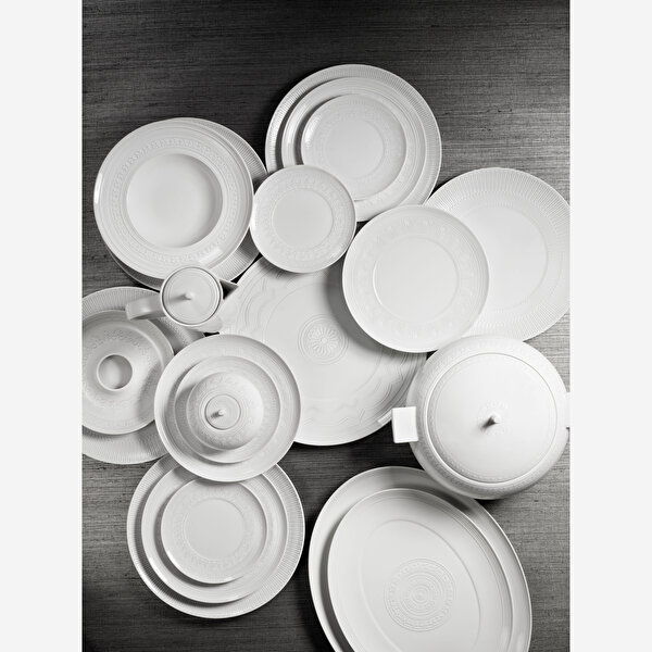 Vista Alegre Ornament Beyaz Porselen Yemek Tabağı-1