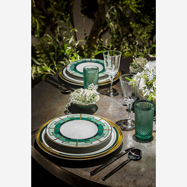 Vista Alegre Emerald Yeşil Porselen Yemek Tabağı-2
