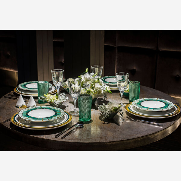 Vista Alegre Emerald Yeşil Porselen Kahvaltı Tabağı-2