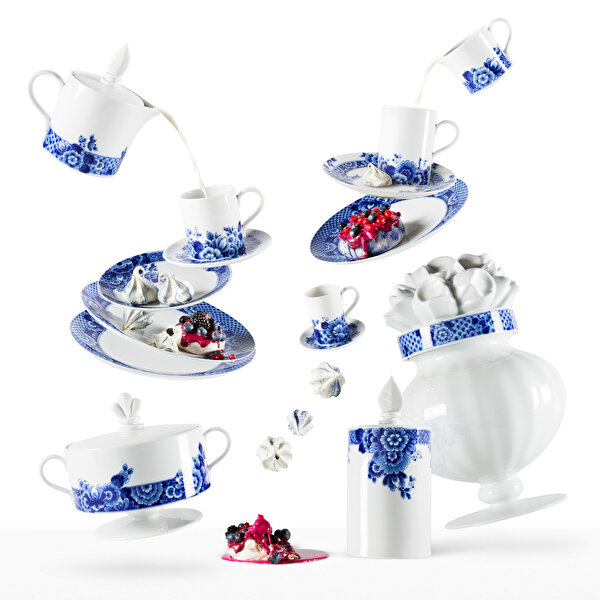 Vista Alegre Blue Ming Mavi Porselen Kahve Fincanı-1