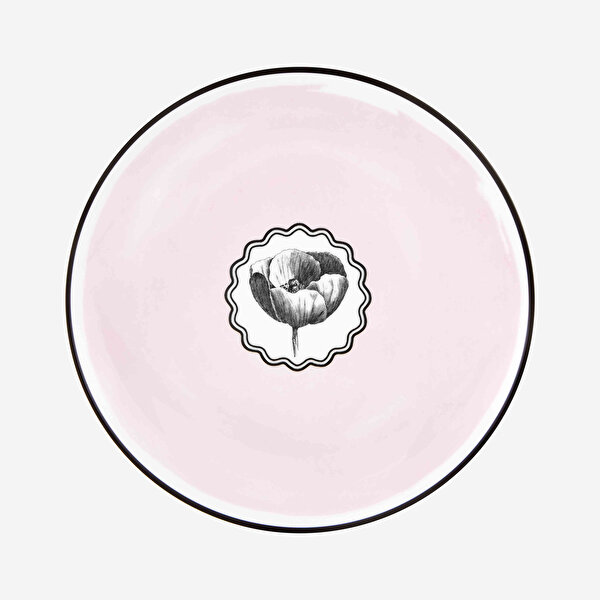 Vista Alegre Herbariae Pembe Porselen Kahvaltı Tabağı