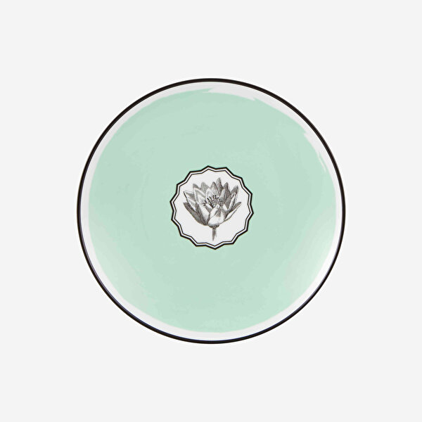 Vista Alegre Herbariae Yeşil Porselen Kahvaltı Tabağı