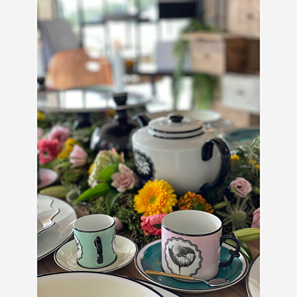 Vista Alegre Herbariae Pembe Porselen Çay Fincanı-1