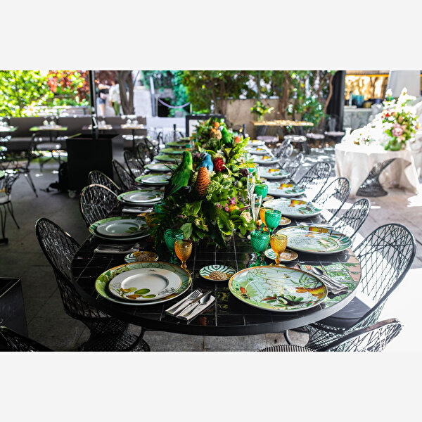 Vista Alegre Amozonia Yeşil Porselen Kek Standı-1