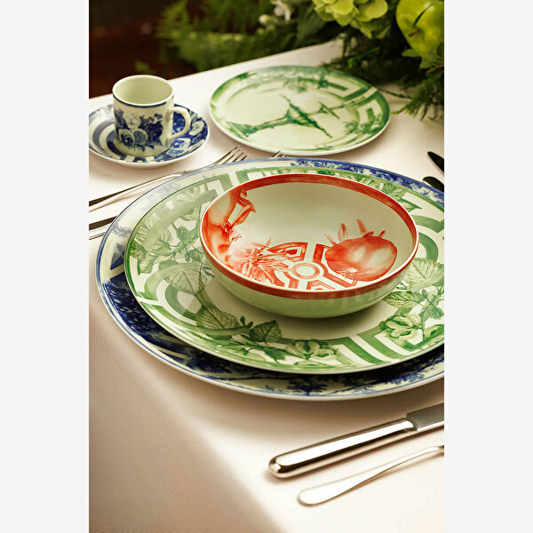 Vista Alegre Meaning Yeşil Porselen Yemek Tabağı-1