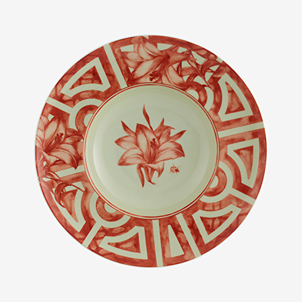 Vista Alegre Meaning Turuncu Porselen Çukur Tabak