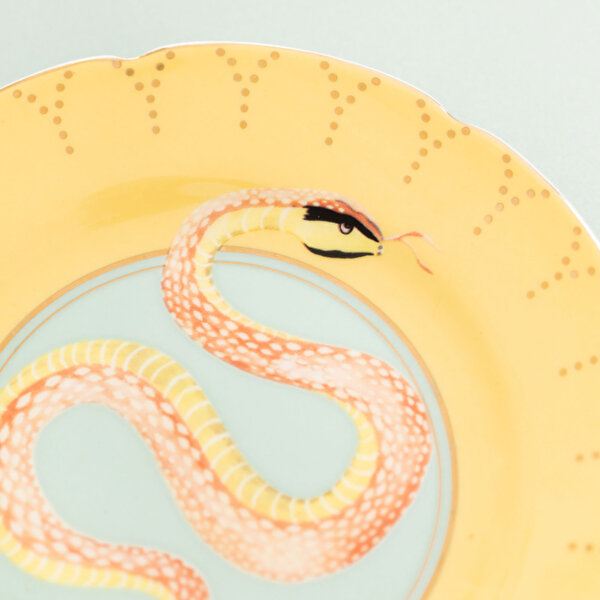 Yvonne Ellen Animals Sarı Porselen Pasta Tabağı-1