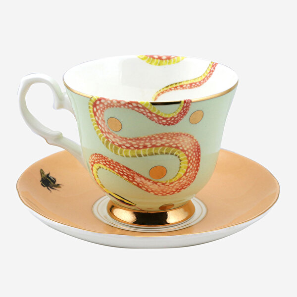 Yvonne Ellen Animals Yeşil Porselen Çay Fincanı