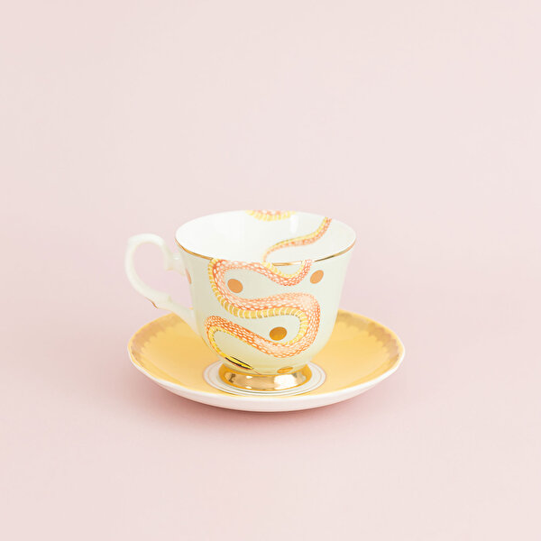 Yvonne Ellen Animals Yeşil Porselen Çay Fincanı-2