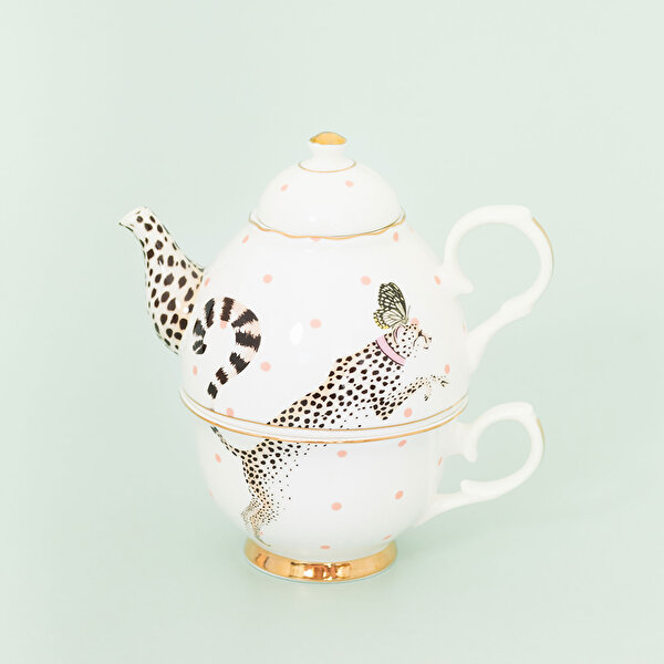 Yvonne Ellen Animals Beyaz Porselen Çay Fincan Seti-1