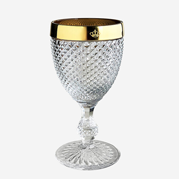 Vista Alegre Bicos Altın Cam Kadeh Seti-1