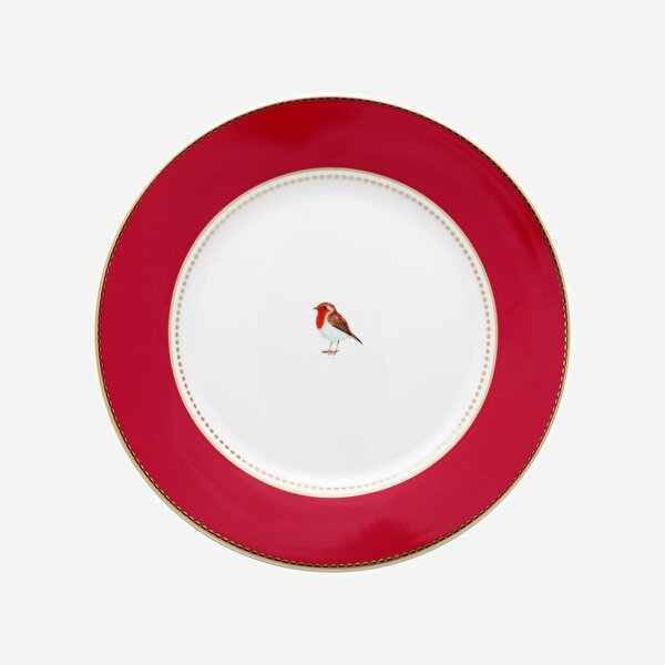 Pip Studio Love Birds Kırmızı Porselen Kahvaltı Tabağı