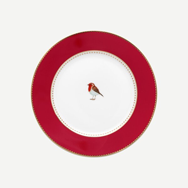 Pip Studio Love Birds Kırmızı Porselen Pasta Tabağı