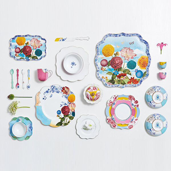 Pip Studio Royal Pembe Porselen Pasta Tabağı-4