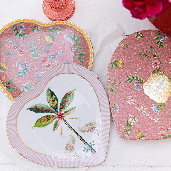 Pip Studio La Majorelle Pembe Porselen Kalpli Tabak Seti-2