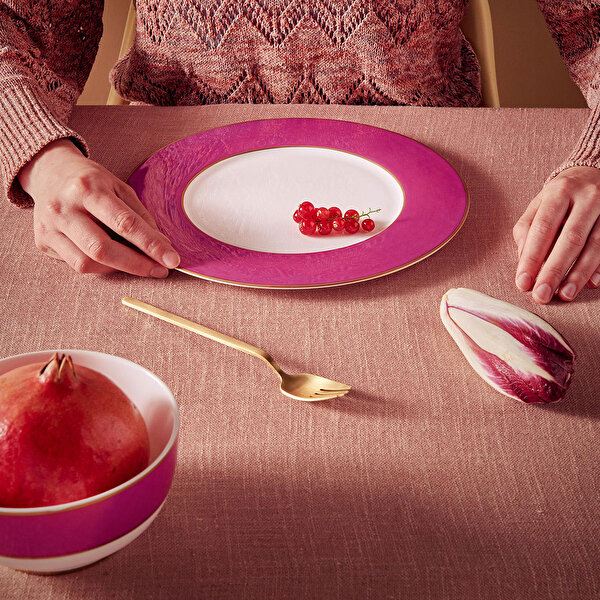 Pip Studio Chique Pembe Porselen Yemek Tabağı-5