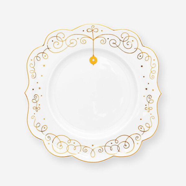 Pip Studio Royal Gold White Beyaz Porselen Pasta Tabağı