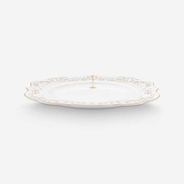 Pip Studio Royal Gold White Beyaz Porselen Pasta Tabağı-4