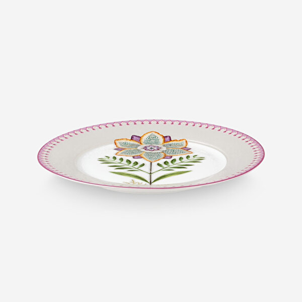 Pip Studio Lily & Lotus Beyaz Porselen Kahvaltı Tabağı-2