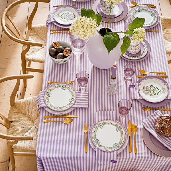 Pip Studio Lily & Lotus Beyaz Porselen Kahvaltı Tabağı-1