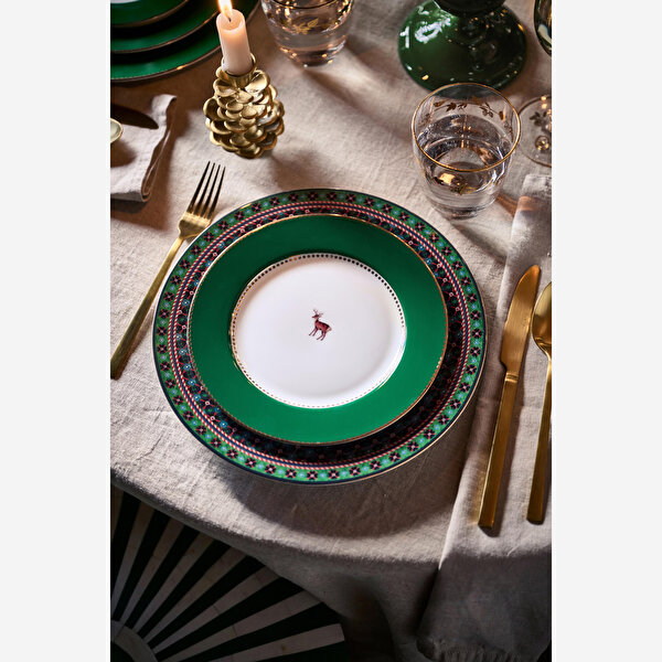 Pip Studio Love Birds Yeşil Porselen Kahvaltı Tabağı-1