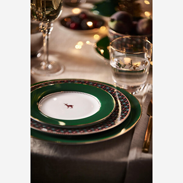 Pip Studio Love Birds Yeşil Porselen Kahvaltı Tabağı-2