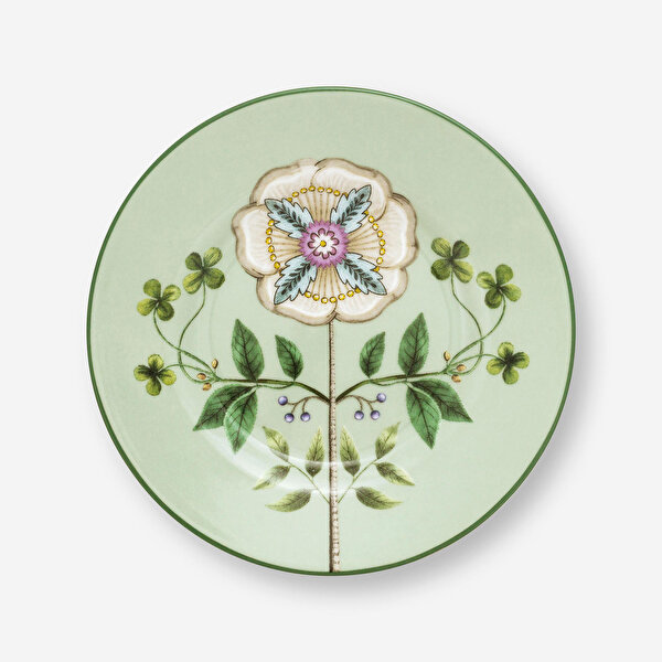 Pip Studio Lily & Lotus Yeşil Porselen Petit Four Tabağı