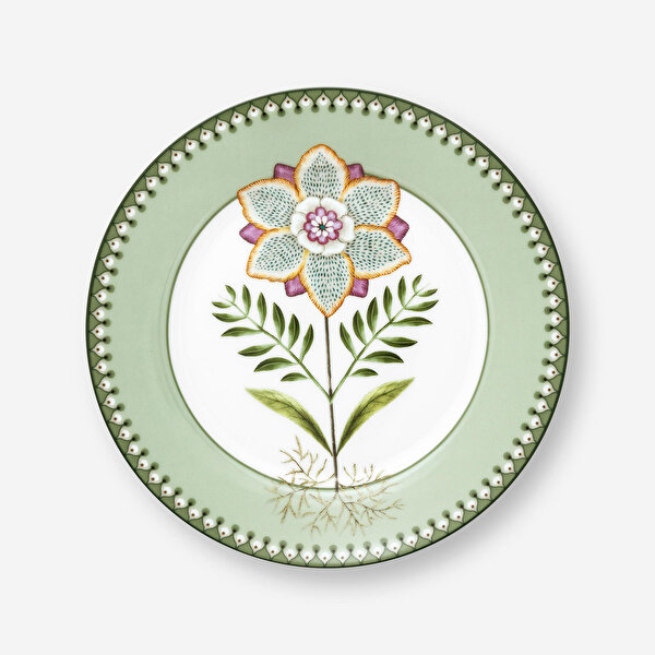 Pip Studio Lily & Lotus Yeşil Porselen Kahvaltı Tabağı