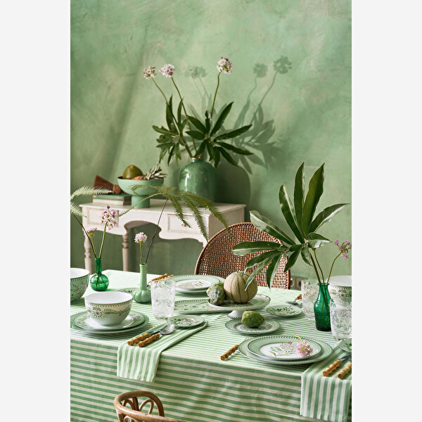 Pip Studio Lily & Lotus Yeşil Porselen Kahvaltı Tabağı-1