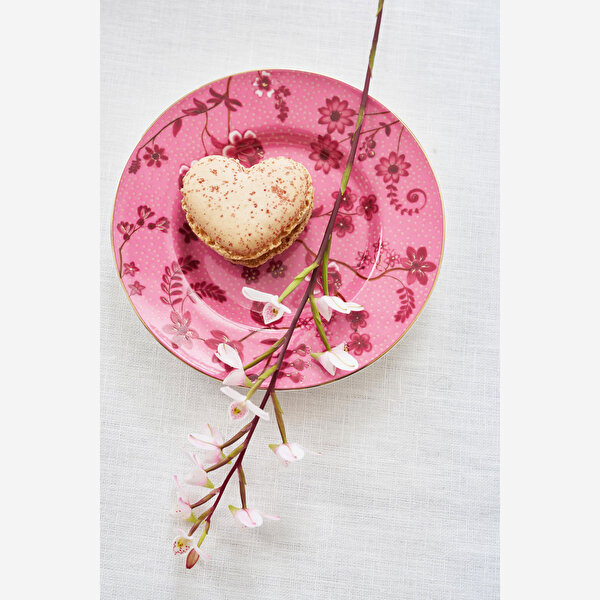 Pip Studio Jolie Pembe Porselen Petit Four Tabağı-1