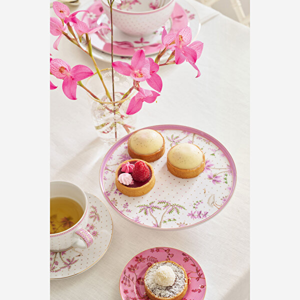 Pip Studio Jolie Pembe Porselen Petit Four Tabağı-3