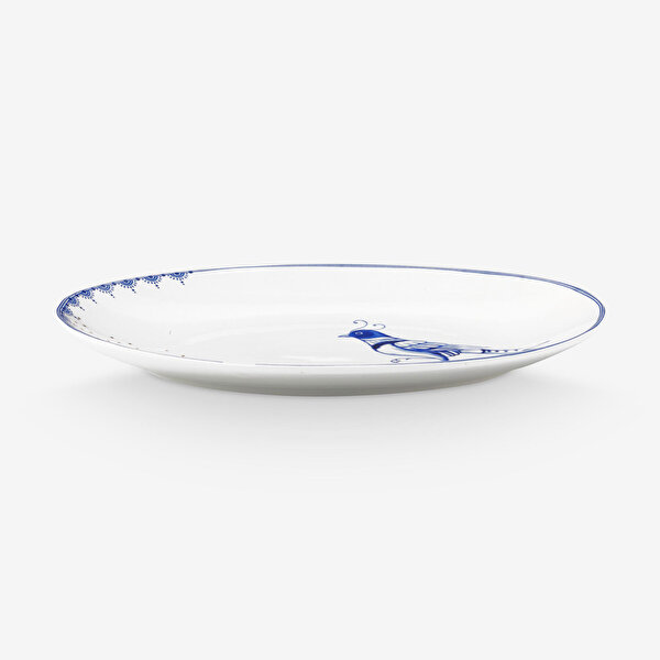 Pip Studio Blue Bird Beyaz Porselen Servis Tabağı-2