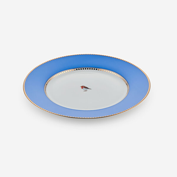 Pip Studio Love Birds Mavi Porselen Kahvaltı Tabağı-3