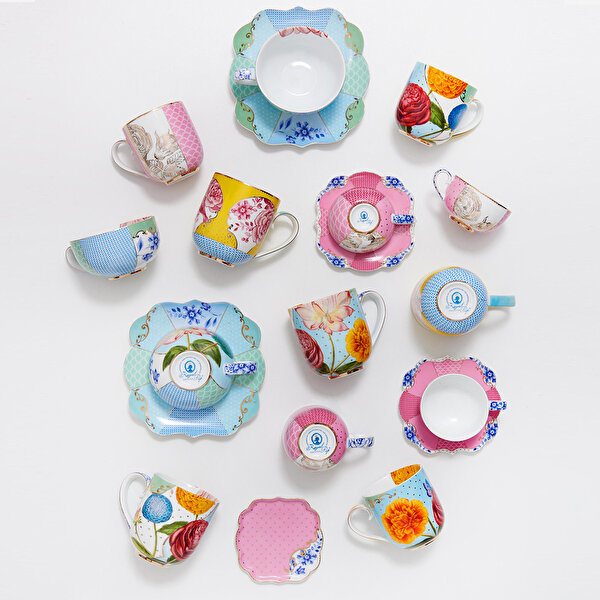 Pip Studio Royal Mavi Porselen Kupa-4