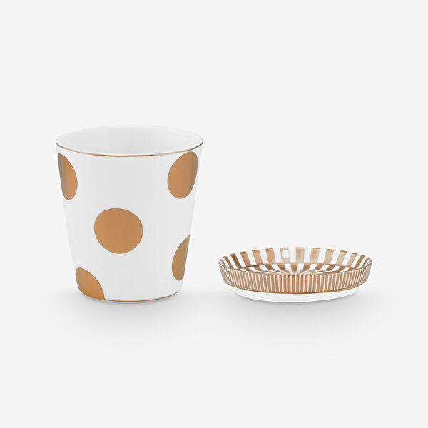 Pip Studio Dot Delight Beyaz Porselen Latte Bardağı-2