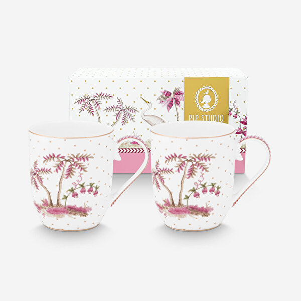 Pip Studio Jolie Beyaz Porselen Kupa Seti