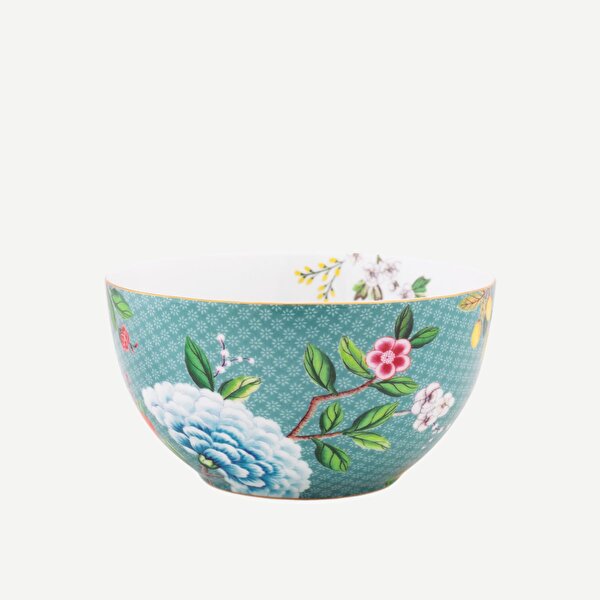 Pip Studio Blushing Birds Mavi Porselen Kase-3