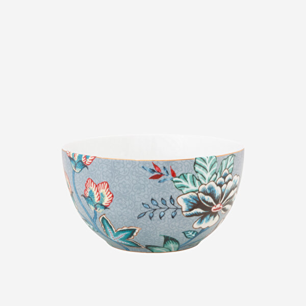 Pip Studio Flower Festival Mavi Porselen Kase-4