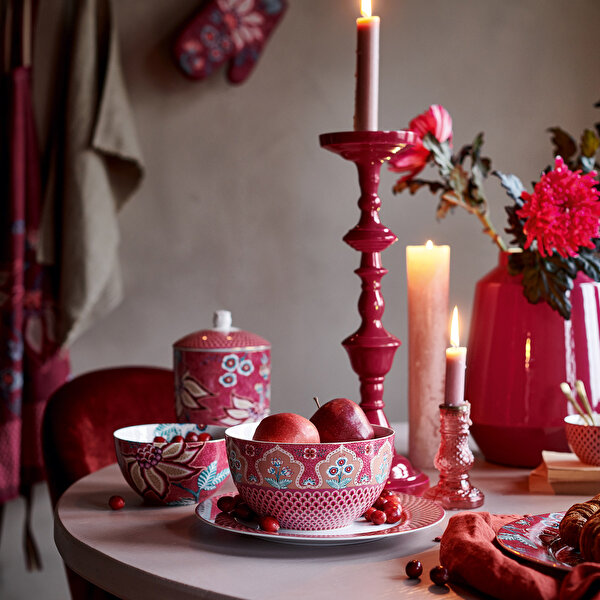 Pip Studio Flower Festival Kırmızı Porselen Kase-3