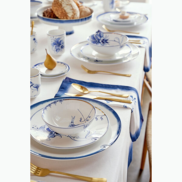 Pip Studio Blue Bird Beyaz Porselen Kase-1