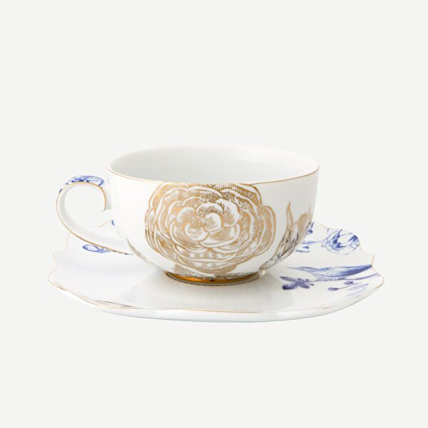 Pip Studio Royal White Mavi Beyaz Porselen Çay Fincanı