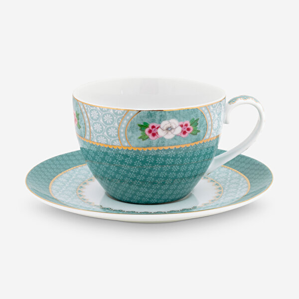 Pip Studio Blushing Birds Mavi Porselen Çay Fincanı