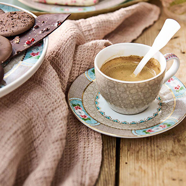 Pip Studio Blushing Birds Haki Porselen Kahve Fincan Seti-1