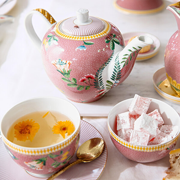 Pip Studio La Majorelle Pembe Porselen Çay Fincan Seti-2