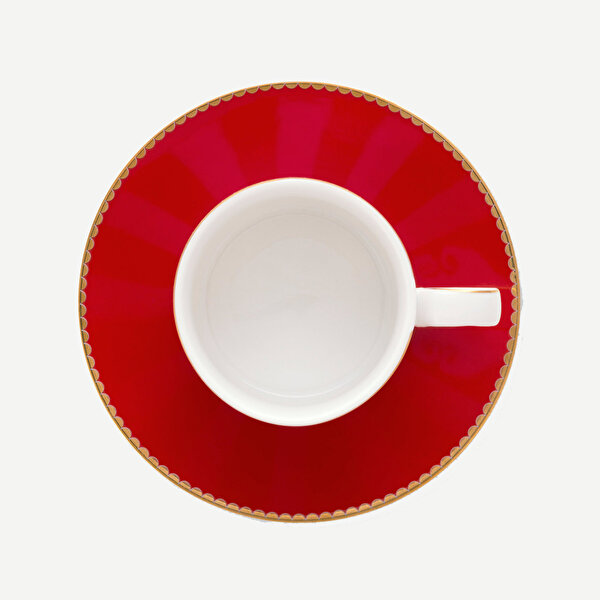 Pip Studio Love Birds Kırmızı Pembe Porselen Kahve Fincanı-6