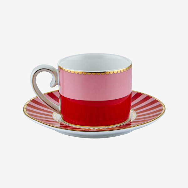 Pip Studio Love Birds Kırmızı Porselen Kahve Fincanı-2