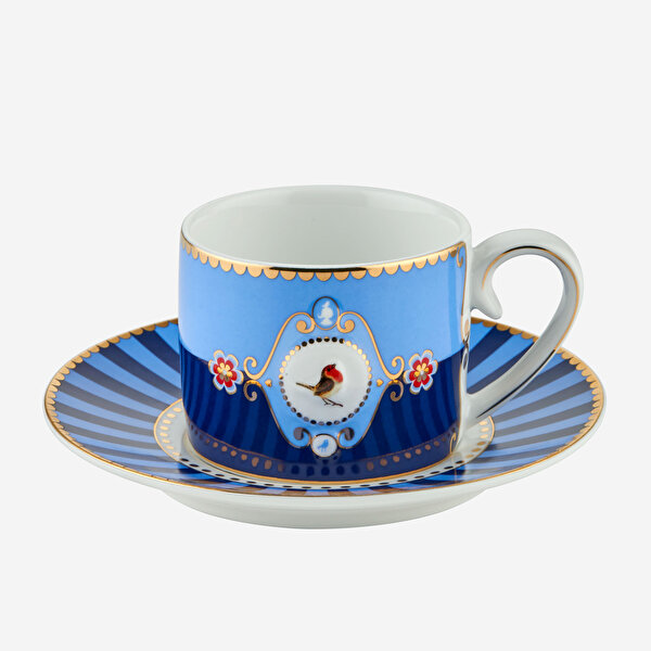 Pip Studio Love Birds Mavi Porselen Kahve Fincanı