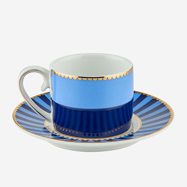 Pip Studio Love Birds Mavi Porselen Kahve Fincanı-1