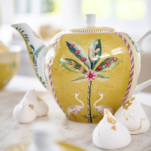 Pip Studio La Majorelle Sarı Porselen Demlik-1